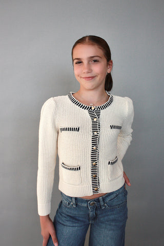 Youth Sophia Contrast Cardigan