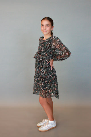 Youth Floral Ruffle Dress