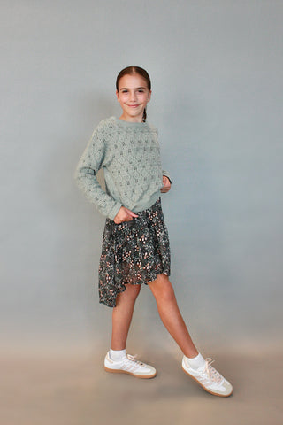 Youth Textured Geometric Sweater