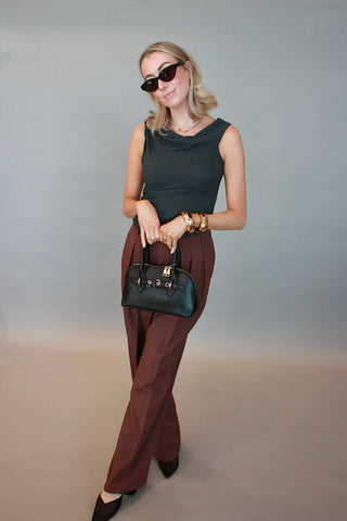 Ruched Twist Strap Top