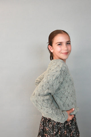 Youth Textured Geometric Sweater