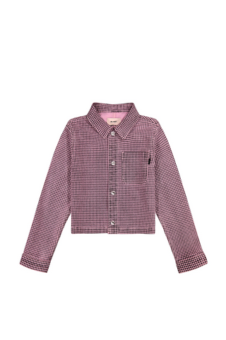 Youth Houndstooth Denim Jacket