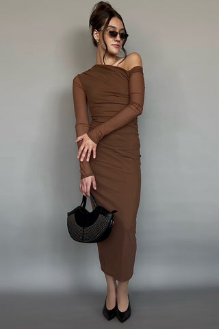 Karlie Mesh Sleeve Dress