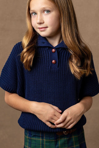 Youth Short Sleeve Knit Sweater