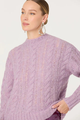 Violet Cable Knit Sweater