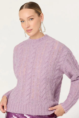 Violet Cable Knit Sweater