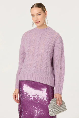 Violet Cable Knit Sweater