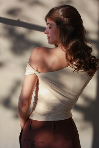 Asymmetrical Ruched Top