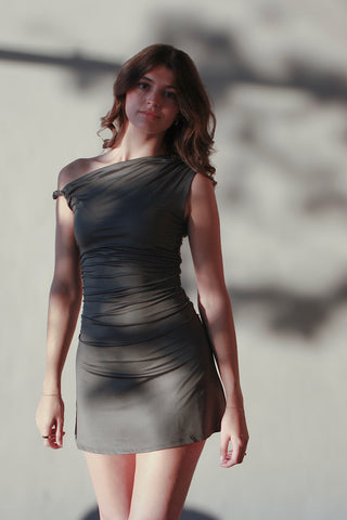 Twist Sleeve Mini Dress