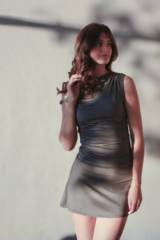 Twist Sleeve Mini Dress