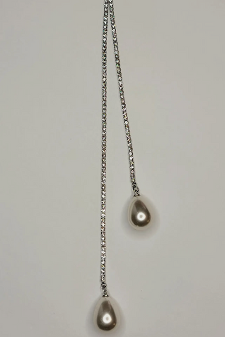 Lariat Vegan Pearl Necklace