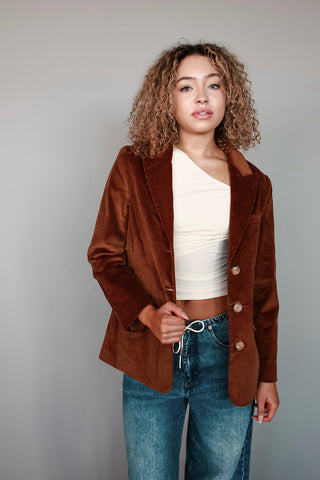 Tailored Oversized Corduroy Blazer