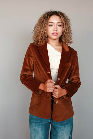 Tailored Oversized Corduroy Blazer