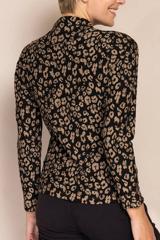 Mock Neck Light Abstract Knit