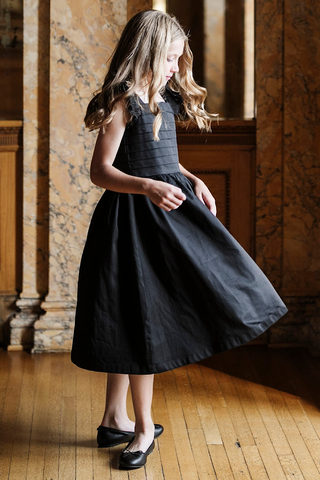 Youth Organic Pleated Sateen Dress