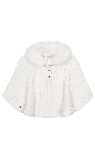 Youth Sweater Faux Fur Cape