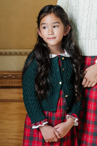 Youth Deep Green Cardigan