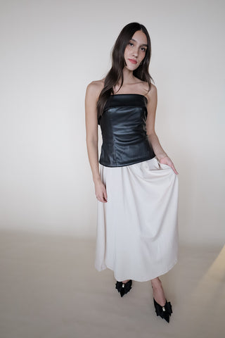 Vegan Leather Corset Dress