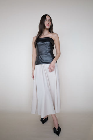 Vegan Leather Corset Dress