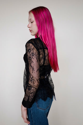 Lace Cami & Button Blouse