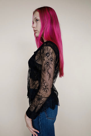 Lace Cami & Button Blouse