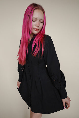 Laser-Cut Floral Sleeve LBD