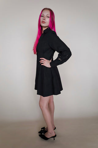 Laser-Cut Floral Sleeve LBD