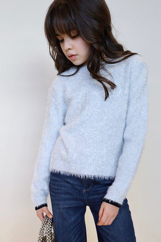 Youth Tinsel Fuzzy Sweater