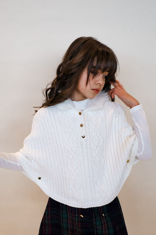 Youth Sweater Faux Fur Cape