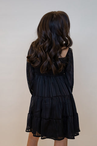 Youth Swiss Dot Long Sleeve Dress