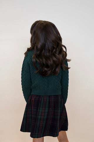 Youth Deep Green Cardigan
