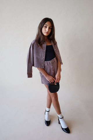 Youth Houndstooth Mini Skirt