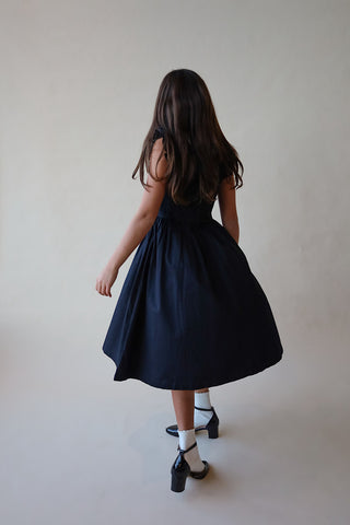 Youth Organic Pleated Sateen Dress