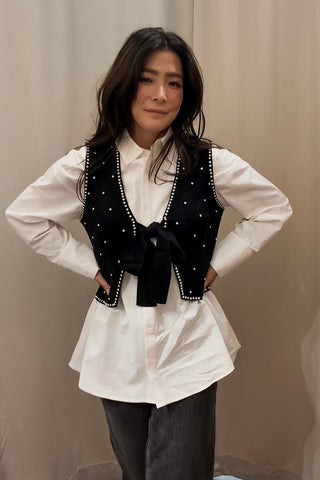 Crystal Beaded Knit Vest