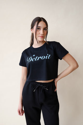 Detroit Cropped Box Tee