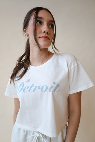 Detroit Cropped Box Tee