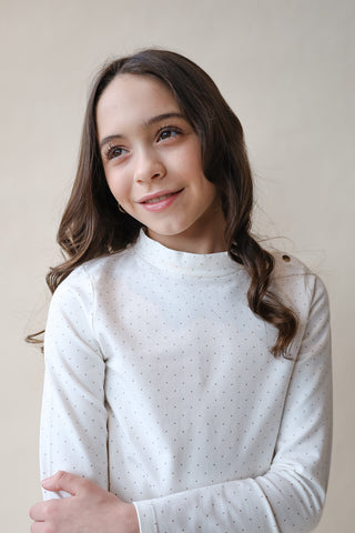 Youth Polka Dot Cotton Top