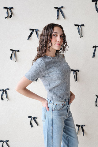 Rhinestone Crewneck Knit