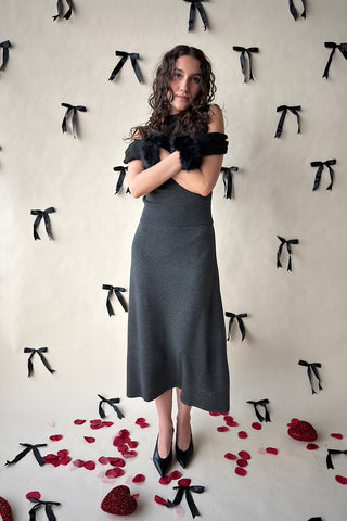 Pull-On Midi Knit Skirt