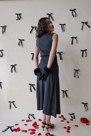 Pull-On Midi Knit Skirt