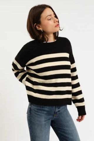 Striped Classic Crew Sweater