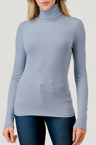 Ribbed Long Sleeve Turtleneck