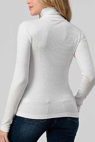 Ribbed Long Sleeve Turtleneck