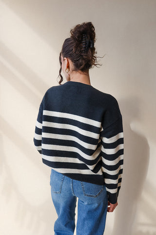 Striped Classic Crew Sweater