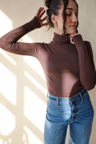 Ribbed Long Sleeve Turtleneck