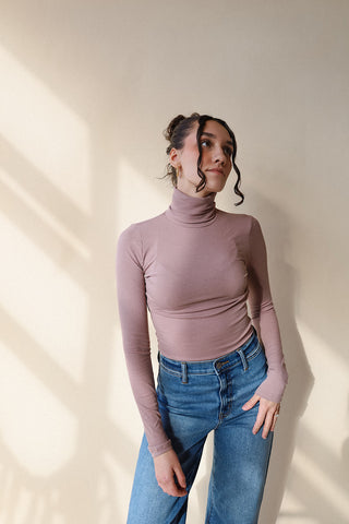 Ribbed Long Sleeve Turtleneck
