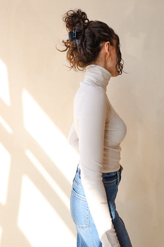 Ribbed Long Sleeve Turtleneck