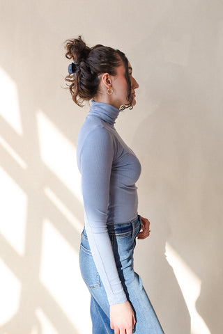 Ribbed Long Sleeve Turtleneck