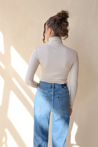 Ribbed Long Sleeve Turtleneck