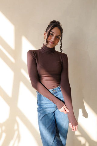 Ribbed Long Sleeve Turtleneck